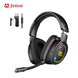 <span class=keywords><strong>Casque</strong></span> de jeu sans fil Jetion 2.4G Tri-mode avec éclairage RGB et connexion filaire pour téléphone portable PJT-DEP2517 - Product Image 1