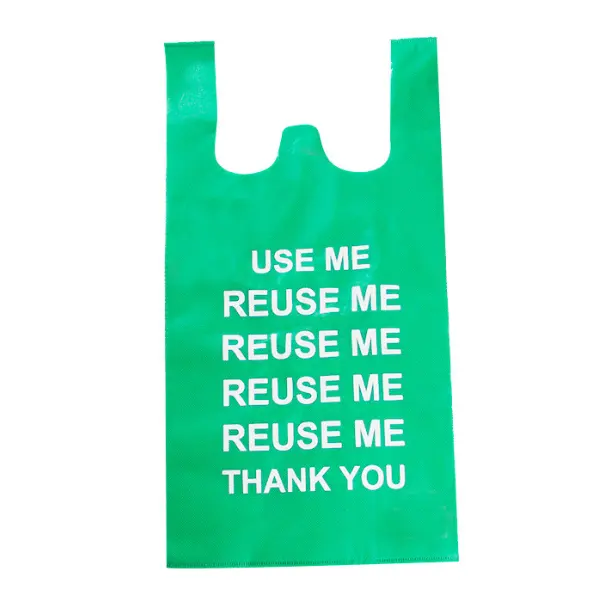 पर्यावरण के अनुकूल गैर बुना बनियान बैग के निर्माताओं में पोर्टेबल रंग गैर बुना बैग शॉपिंग बनियान बैग सुपरमार्केट
