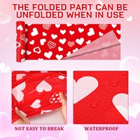 Nappe jetable imprimée sans fin, imperméable et résistante à l'huile, en plastique, pour la Saint-Valentin, anniversaire, fête, rouleau personnalisé fait main