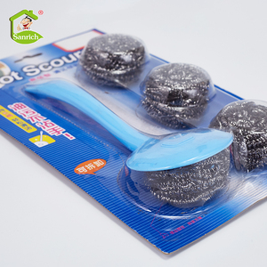 <span class=keywords><strong>Estropajo</strong></span> de acero inoxidable en espiral / <span class=keywords><strong>Estropajo</strong></span> Bola de limpieza para limpieza de cocina con <span class=keywords><strong>mango</strong></span> extraíble - Product Image 4