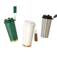 Gobelet isotherme 500 ml double compartiment 12H/24C avec revêtement céramique, étanche, réutilisable, qualité alimentaire, nouveau modèle 2026, personnalisable avec logo, vente en gros, pour bureau, salle de sport, café