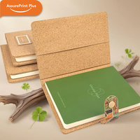 Cuaderno de Corcho Impreso con Diseño Personalizado, Páginas Interiores Reemplazables, Cierre de Broche, Bolsillo, para Regalos Corporativos o Recuerdos de Boda