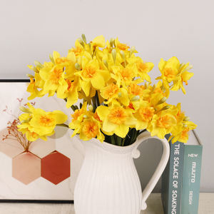 Yapay çiçek nersus 2 dalları el yaprakları ile bağlı, ev yemek masası çiçek düzenleme dekorasyon nerdiçiçek - Product Image 4