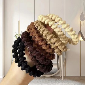 High Elastic Wavy Hair Tie Lotus Root Rope Fabric Hair Band For Women Casual Headdress Summer 2023 Jinhua Origin - Product Image 1