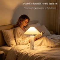 Lampe de table LED à charge sans fil, lumière d'ambiance rechargeable et à intensité réglable pour table de restaurant