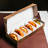 Boîtes d'emballage alimentaire personnalisées pour empanadas et dumplings avec logo, compartiment séparateur