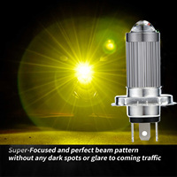 Projecteur intégré à feux de croisement H4 lampe à LED H6 à trois griffes pour moto véhicule électrique couleur blanc-jaune lumière avant