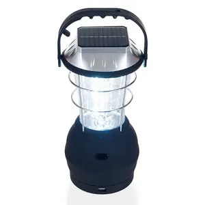 Açık hayatta kalma aracı acil ışık el krank dinamo Usb şarj edilebilir güneş kamp feneri