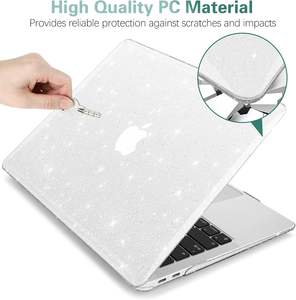 Coque rigide en plastique brillant à paillettes transparentes pour <span class=keywords><strong>MacBook</strong></span> Air 13.6 pouces 2025 2022 A3113 A2681 A3240 M4 - Product Image 2