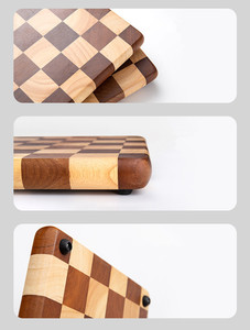 Planche à découper en <span class=keywords><strong>bois</strong></span> de caoutchouc épais, rectangulaire, à grain de <span class=keywords><strong>bois</strong></span>, pour la viande et les légumes - Product Image 6