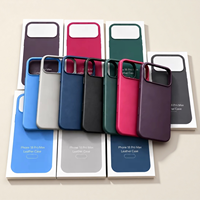 Étui de téléphone magnétique en cuir avec bouton caméra IA pour iPhone 18 Pro 18 Pro Max, recharge sans fil originale, coque givrée avec boîte