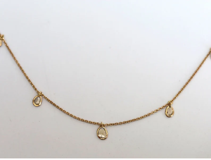 สร้อยคอเพชรโพลกีทำมือ สร้อยคอทองคำปรับขนาดได้ ประดับเพชรธรรมชาติทรงแผ่น ดีไซน์เครื่องประดับแบบดั้งเดิมสุดหรู - Product Image 2