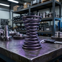 Ressort de compression à double cône, extrémité fermée, profil hélicoïdal personnalisé, stable à charge latérale pour équipement industriel