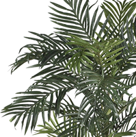 OH ART Vente en gros Palmier canne doré de 6,5 pieds pour décoration intérieure, avec troncs et feuilles réalistes, plante artificielle noire