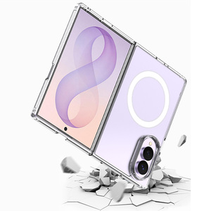 Nouvelle arrivée, <span class=keywords><strong>coque</strong></span> transparente <span class=keywords><strong>anti</strong></span>-<span class=keywords><strong>jaunissement</strong></span> pour Samsung Galaxy Z Fold8, <span class=keywords><strong>coque</strong></span> magnétique <span class=keywords><strong>anti</strong></span>-chute, compatible avec la charge sans fil - Product Image 4
