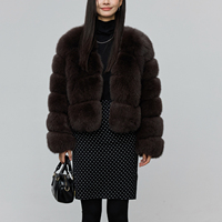 Manteau en fourrure de renard véritable 100 % personnalisable pour femmes grandes tailles, décontracté, épais, hiver, moelleux, respirant, gris, doublure longue en polyester