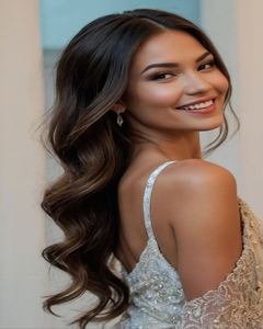 Parrucche Frontali in Pizzo Ondulate Lunghe Biondo <span class=keywords><strong>Platino</strong></span> con <span class=keywords><strong>Capelli</strong></span> Umani Veri per Donne, con Riflessi Colorati Marrone Scuro da Salone - Product Image 5