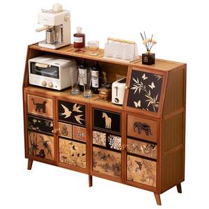 <b>Sideboard</b> Living Room Cabinet 900mm High Multifunctional <b>Storage</b> Tea Coffee Cabinet With Decorative Panels - Product Image 2