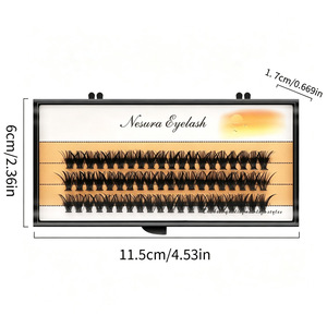 Cils préfabriqués 40D de 0,07 mm, 30 racines, cils individuels segmentés à fusion chaude pour greffe de cils - Product Image 5