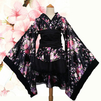 Kimono sexy de style japonais, robe de fille Lolita, robe de femme de chambre pour femmes, fête, danse, costumes de cosplay d'anime japonais