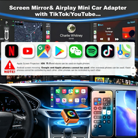 Adaptador Inalámbrico 4 en 1 para CarPlay y Android Auto, Conexión de Espejo para iPhone y Android, USB Plug and Play para Autos con CarPlay Cableado de Fábrica