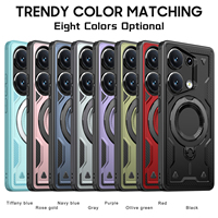 Pour Xiaomi Redmi Note 13 Pro 4G Case Support rotatif à 360 ° Slim TPU + PC Hybrid Cover avec protection antichoc et béquille