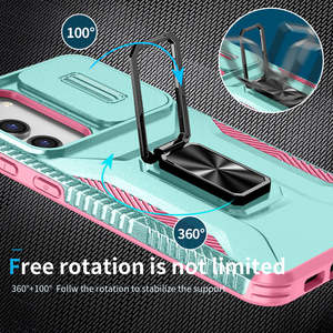 Support de téléphone rotatif antidérapant pour voiture, coque antichoc avec anneau métallique, support magnétique en PC pour <span class=keywords><strong>Samsung</strong></span> S24 A55 - Product Image 4