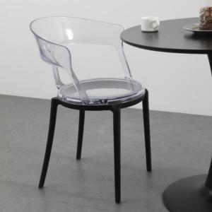 Wholesale Factory Furniture Modern Home Kitchen Coffee Shop Restaurant <strong>Tub</strong> Armrest Transparent Plastic Acrylic <strong>Dining</strong> <strong>Chairs</strong> - Product Image 1