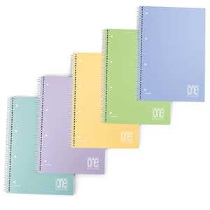 Quaderno a Spirale Monocolore - 80+1 Fogli A4 + Righe Assortite - Product Image 1