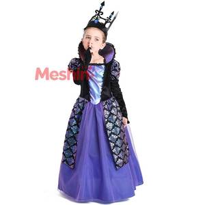 Costume de sorcière MS Cosplay, robe de princesse médiévale pour filles, robe de cour violette, costumes d'Halloween pour enfants - Product Image 1