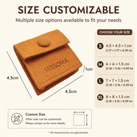 Petite pochette à bijoux en microfibre personnalisée avec logo sur mesure pour emballage cadeau de pendentifs, bagues et boucles d'oreilles