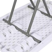 Direktvertrieb Großhandel HDPE Leichtgewichtiger Klappbarer Quadratischer Tisch Modernes Design Stapelbar für Outdoor-Essmöbel