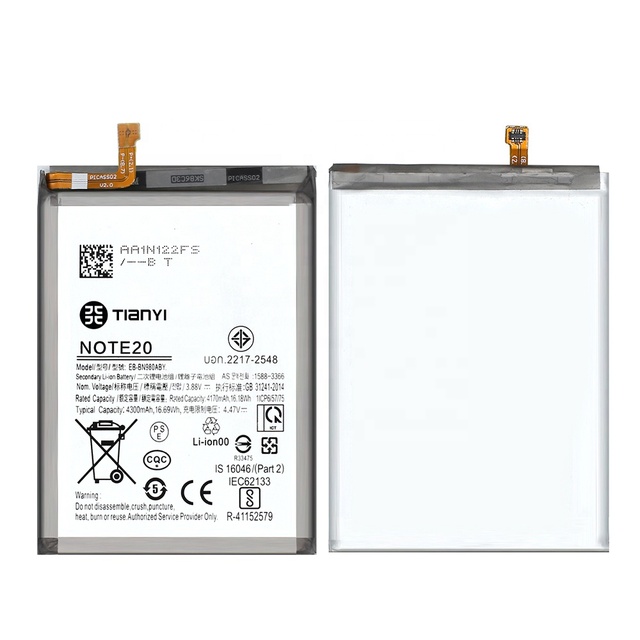 EB-BN980ABY/EB-BN985ABY 4300mAh Li-ion Rechargeable Battery Note 20 Ultra A10 A50 A80 A90 Mobile Phones CE Certified 12-Month