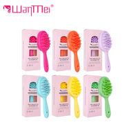 Wanmei marque brosse à cheveux à double dent à long manche outil de lavage de bain peigne à cheveux brosse à shampooing à double dent brosse à cheveux démêlante