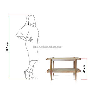 Mesa de centro de madera de fresno indonesio, que combina elegancia natural y durabilidad en un centro de mesa elegante que complementa el estilo. - Product Image 3