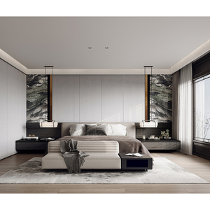 Ensemble de meubles de suite de chambre principale d'hôtel 5 étoiles de luxe moderne en tissu haut de gamme - Product Image 5