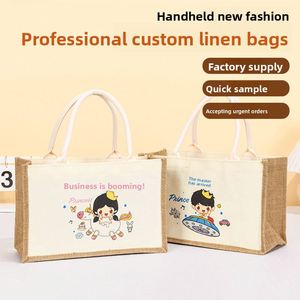 Nouveau style sac fourre-tout en toile épaisse grande capacité personnalisé haut de gamme protection environnementale logo pliable entièrement ouvrable - Product Image 2