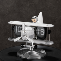 Horloge de bureau automatique à quartz en plastique, design moderne, lumineuse, créative, carrée, décorations de bureau