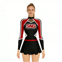Tenues de cheerleading compétitives pour jeunes, service OEM, ensemble d'entraînement en Spandex/Polyester, tenue de sublimation, soutien-gorge de sport respirant et short