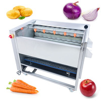 Industriële gember-aardappel-cassave-wortelen-radijs-wasser-schiller-groentewasmachine