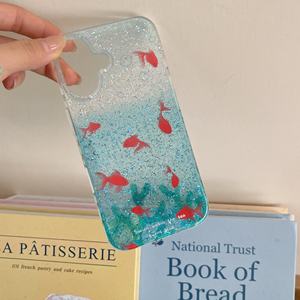 การออกแบบ KOI สี<span class=keywords><strong>ฟ</strong></span>้าไล่ระดับสีแบบพรีเมี่ยมสำหรับ Apple iPhone 16 15 PRO MAX 14เคสโทรศัพท์ TPU กลิตเตอร์แรงบันดาลใจในรูปแบบ XR - Product Image 6