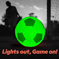 Nouveaux jouets 2026 : Ballon de football en caoutchouc lumineux qui brille dans le noir, idéal pour les sports nocturnes, cadeaux LED pour adolescents