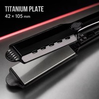 Chaud 230 ° Lisseur électrique en titane de 1,7 pouce - Fer à lisser large personnalisé avec logo pour usage professionnel et hôtelier en extérieur