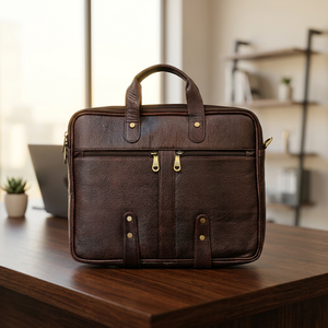B S International Direct Factory Sale Good Quality Eco-friendly Genuine Cow Calf Leather Lightweight Large Capacity Laptop <b>Bag</b> - Product Image 2