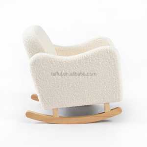 Fauteuil à bascule en bois pour enfant, rembourré Teddy, cadeau pour enfant, fauteuil enfant pour la lecture - Product Image 4