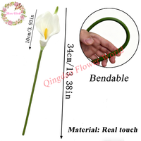 Hochwertige Künstliche Calla-Lilie 34cm Lang Perfekt für Muttertag Weihnachten Weiße Hochzeit Party oder Heimdekoration