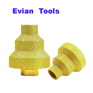 Broca cónica escalonada de diamante soldada al vacío Evian, broca de biselado <span class=keywords><strong>multicapa</strong></span> <span class=keywords><strong>para</strong></span> azulejos y piedra <span class=keywords><strong>para</strong></span> amoladora angular - Product Image 1
