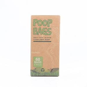 Sacs à déjections canines biodégradables écologiques 60 unités avec parfum fruité et contrôle des odeurs dans un coffret plastique de luxe 4 rouleaux - Product Image 2