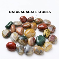 Pierres d'agate naturelles polies colorées, galets roulés de 1/2 pouce, qualité AAA, écologiques, marque BOYA, décoration d'intérieur