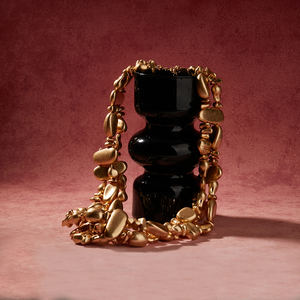 2025 nueva llegada moda barata venta al por mayor diseño exagerado collar de mujer <span class=keywords><strong>Popular</strong></span> Irregular Punk grueso CCB collar de oro - Product Image 2